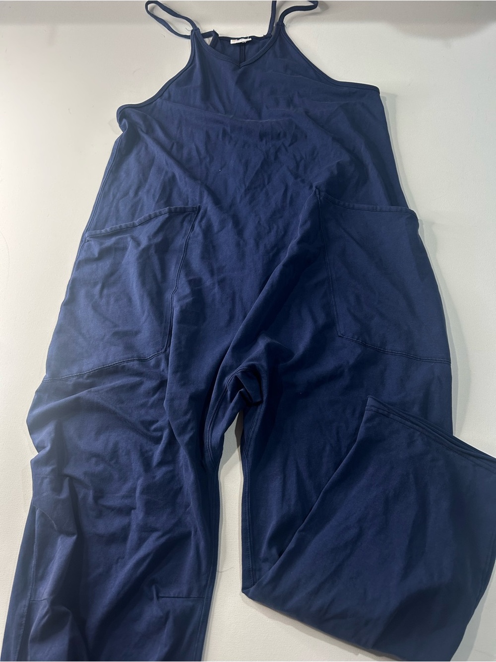 LuLaRoe Medium Navy Blue Sleeveless Romper Jumpsuit